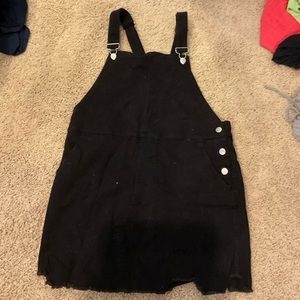 Denim overall dress